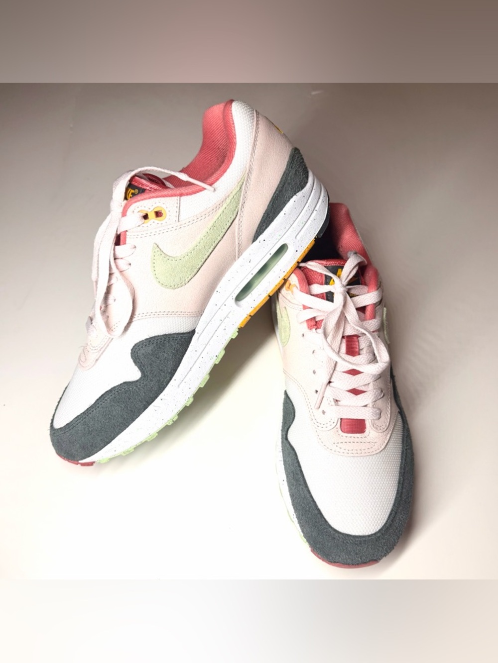 Nike Air Max 1 Easter Light Pink Vapor Green Sneakers Fz4133-640 Men’s Size - 10 - Picture 3 of 9